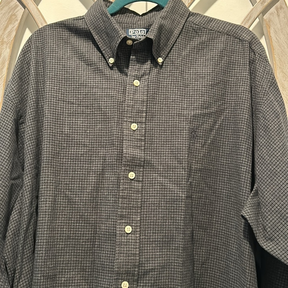 Polo by Ralph Lauren Shirt 100% Cotton Button Down Long Sleeve Excellent size XL